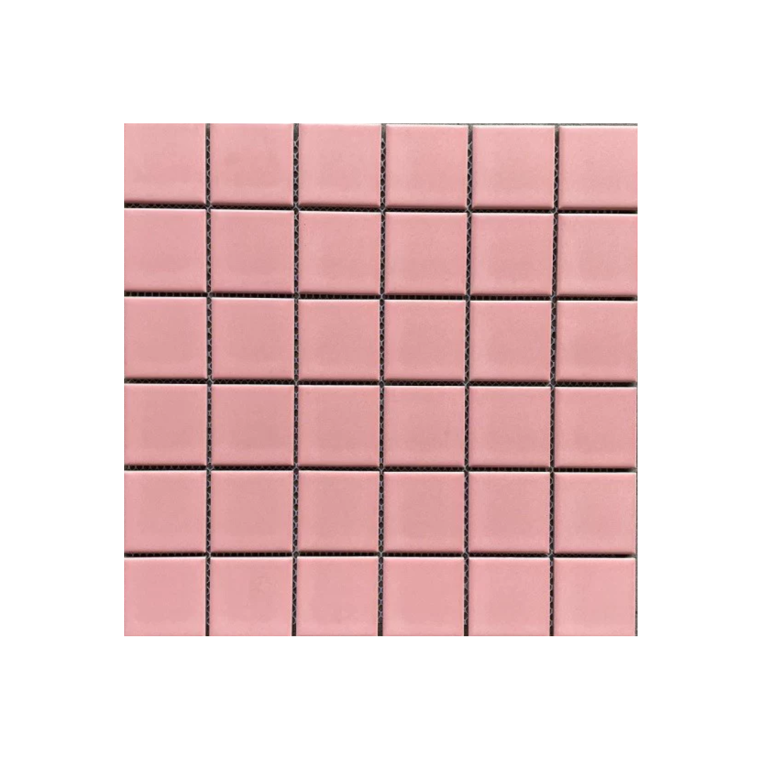 โมเสค TIMELESS TILES รุ่น CLASSIC SQUARE 48 ขนาด 30X30 ซม. สีชมพู ผิวด้าน MATTE PINK โมเสคเซรามิกทรงสี่เหลี่ยมจัตุรัส_0